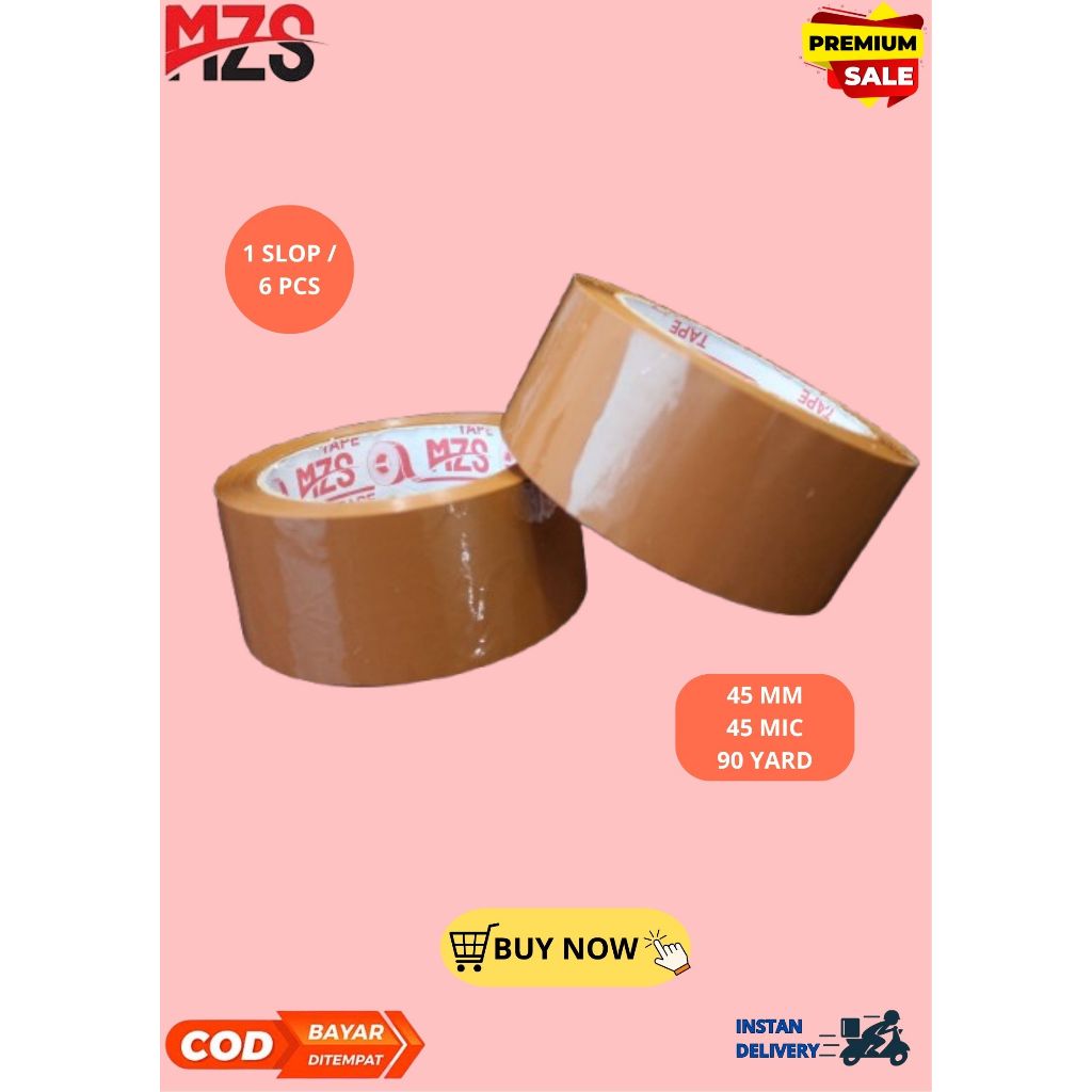 

LAKBAN COKLAT 1 SLOP ISI 6 PCS UKURAN 45MM X 90 YARD