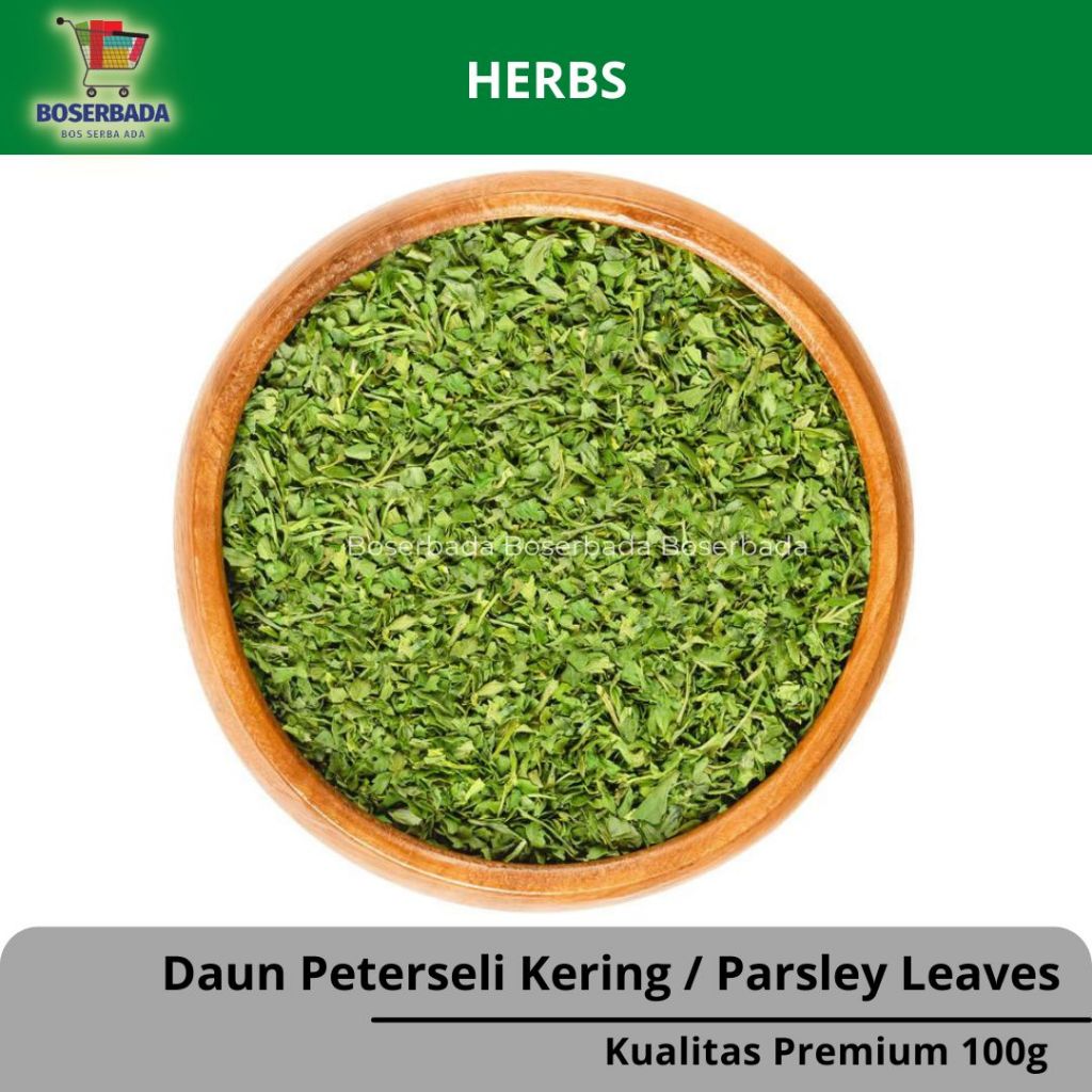 

100g Daun Peterseli Kering / Dried Parsley Leaves / Premium