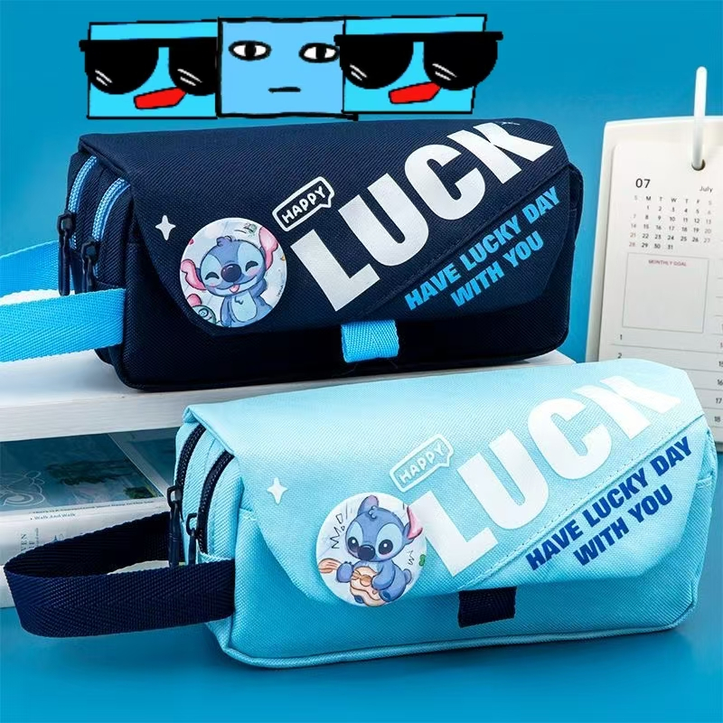 

Stitch pencil case, multi-layer large capacity pencil case, student and children's stationery bag