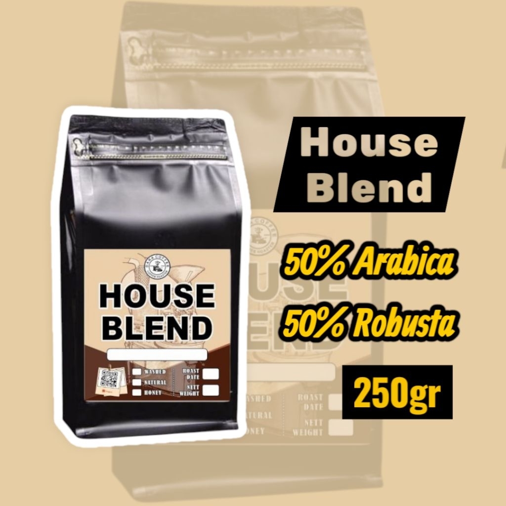 

Biji kopi espresso huose blend es kopi susu arabica 50% robusta 50% : 250gr
