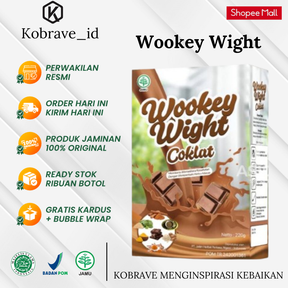 

Susu Wookey Weight - Susu Penambah Berat Badan Rasa Coklat & Gula Aren 1 Paket