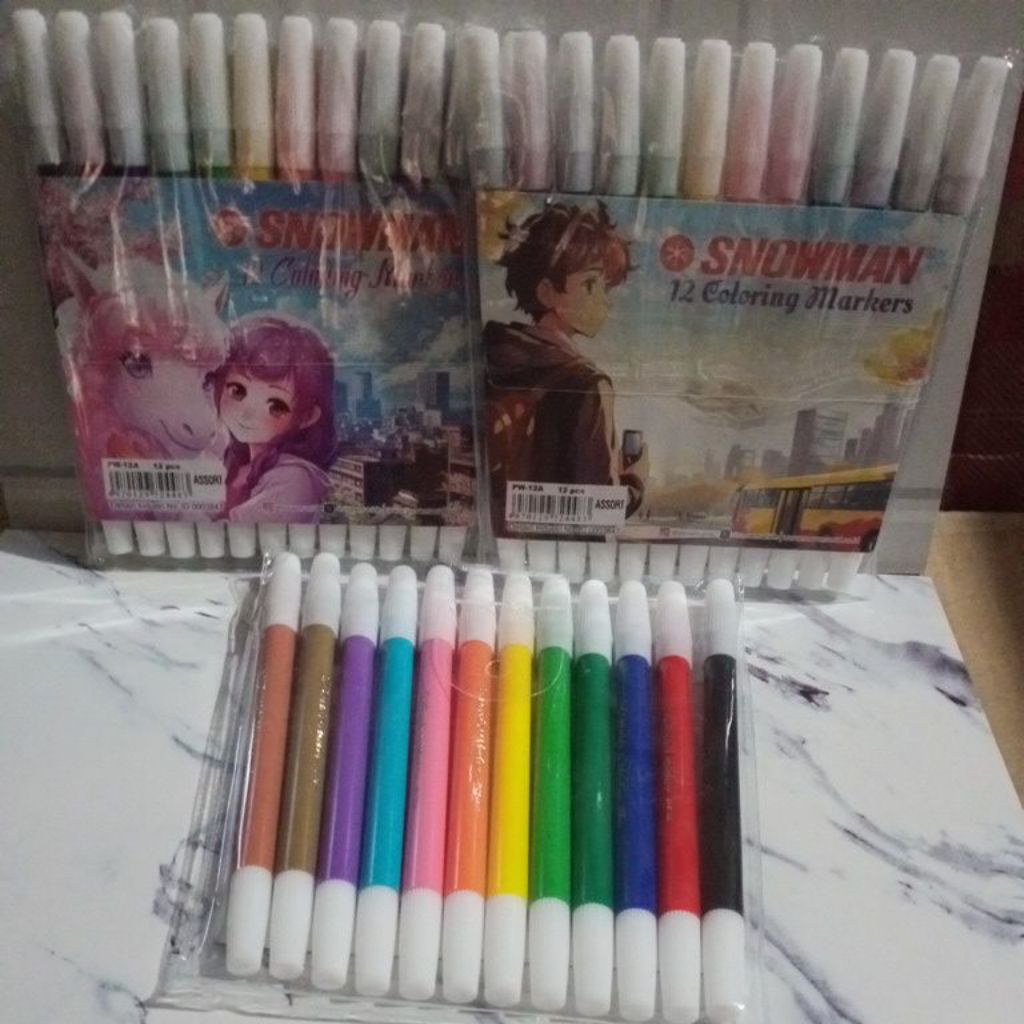 

SPIDOL SNOWMAN 12 WARNA 1 PACK ISI 12 WARNA