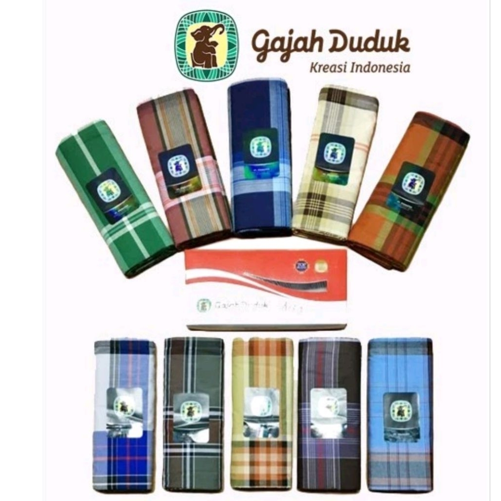 SARUNG GAJAH DUDUK KOTAK ASIA