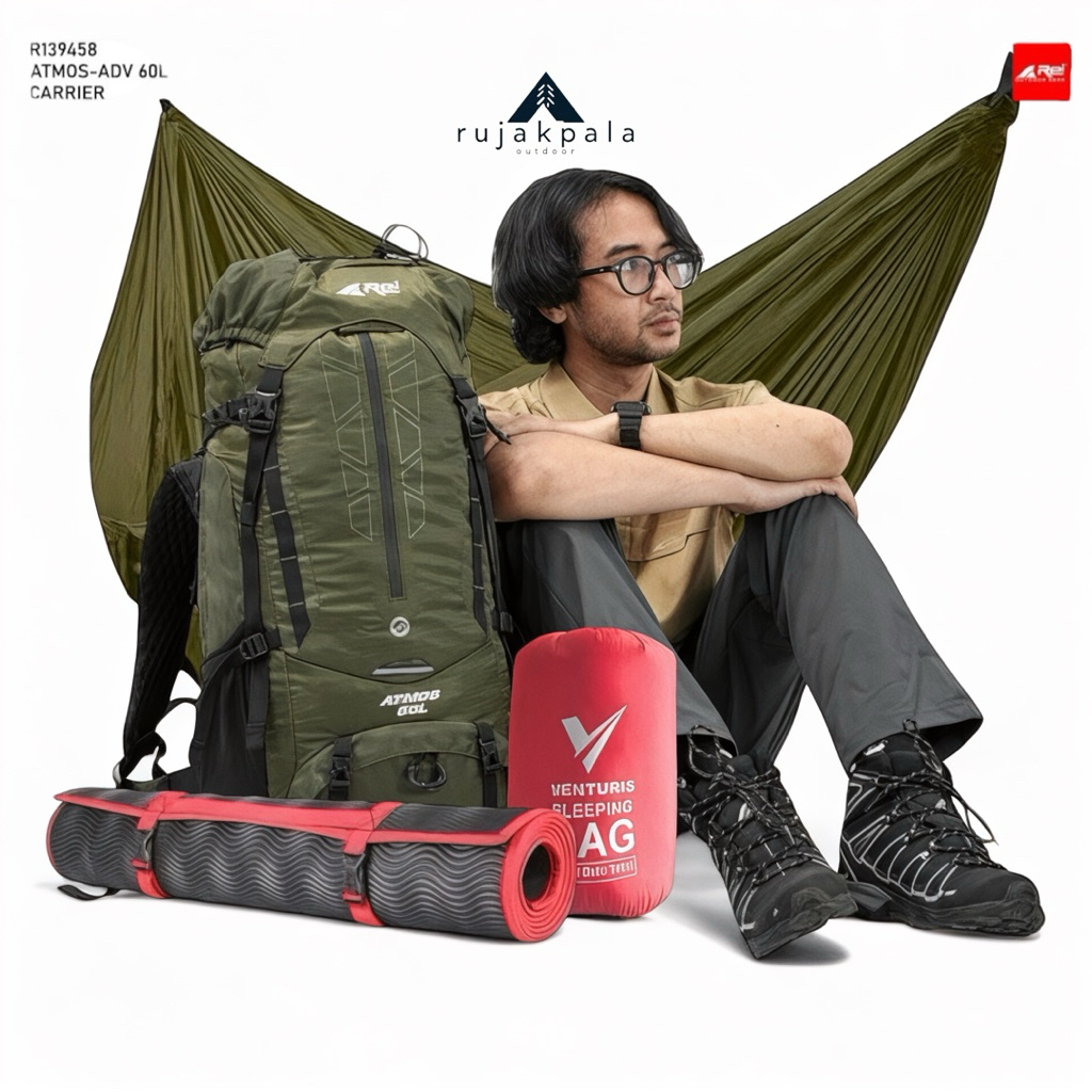 paket mendaki 001 Atmos ADV - carrier arei atmos ADV 60L / paket mendaki murah keril rei 60L