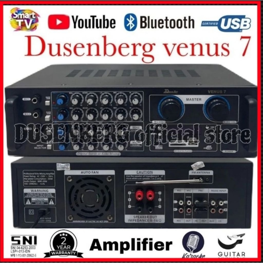 Amplifier Karaoke DUSENBERG VENUS 7 Karaoke Smart Tv Youtube Bluetooth