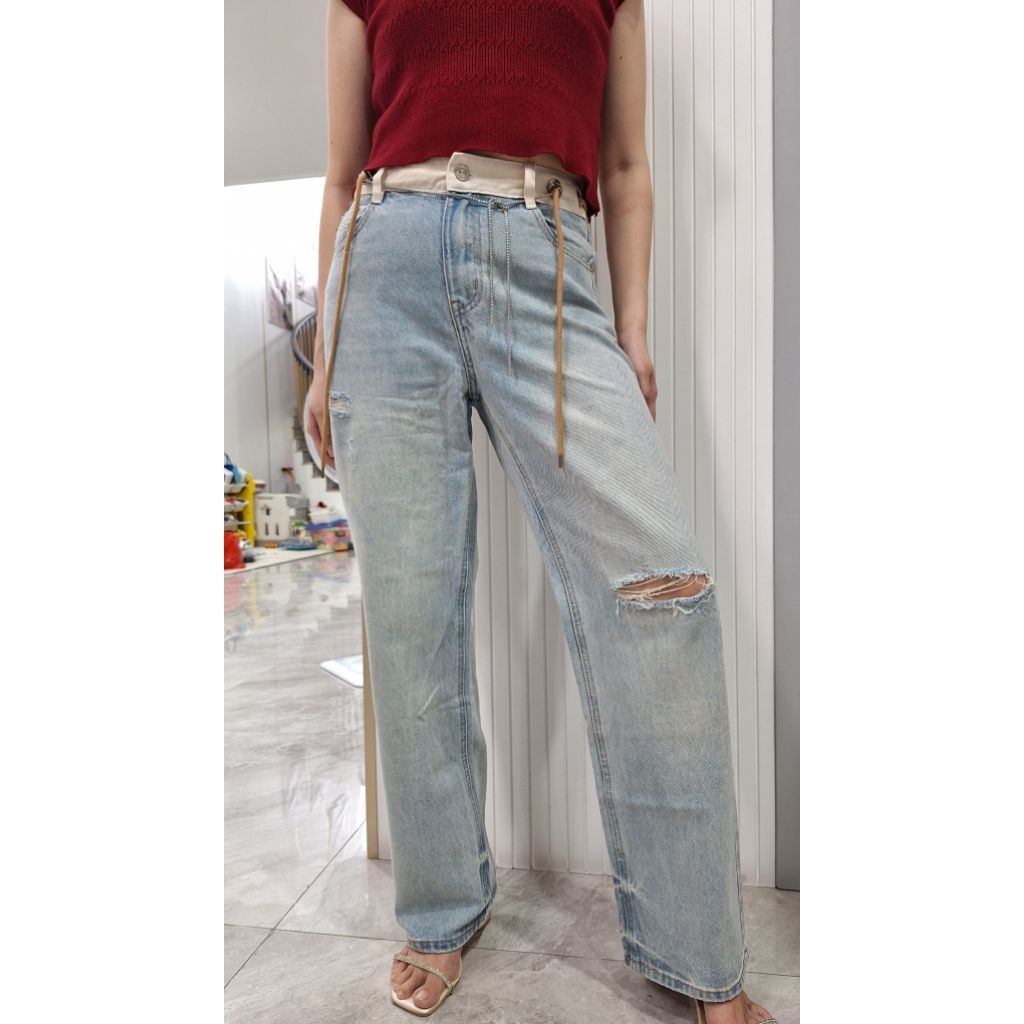 Celana Jeans Denim Rantai