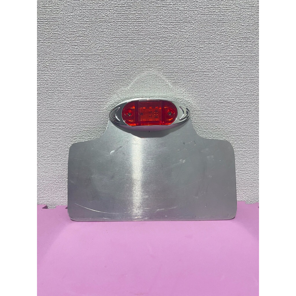 stop lamp chopper almunium, dudukan plat nomer chopper, lampu belakang chopper, lampu chopper