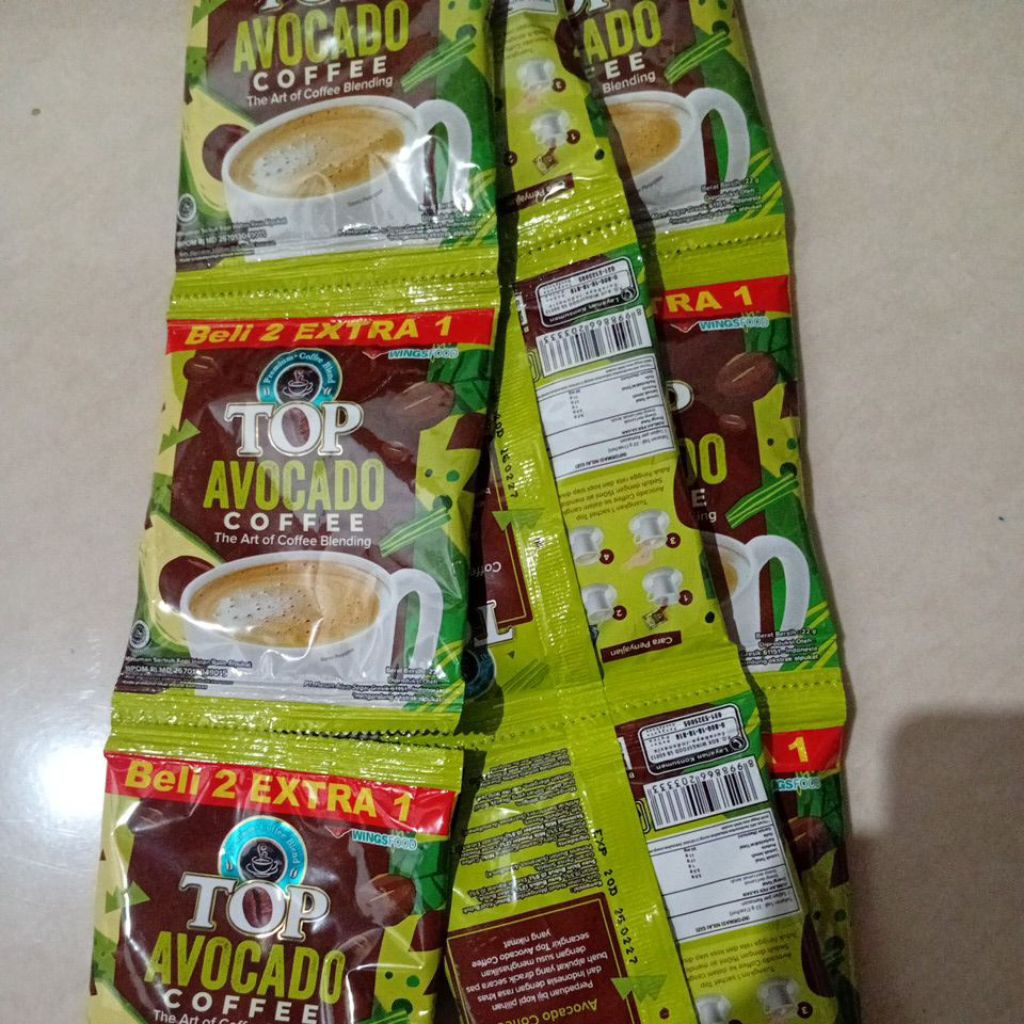 

Top Avocado Coffe renceng (15 sachet)