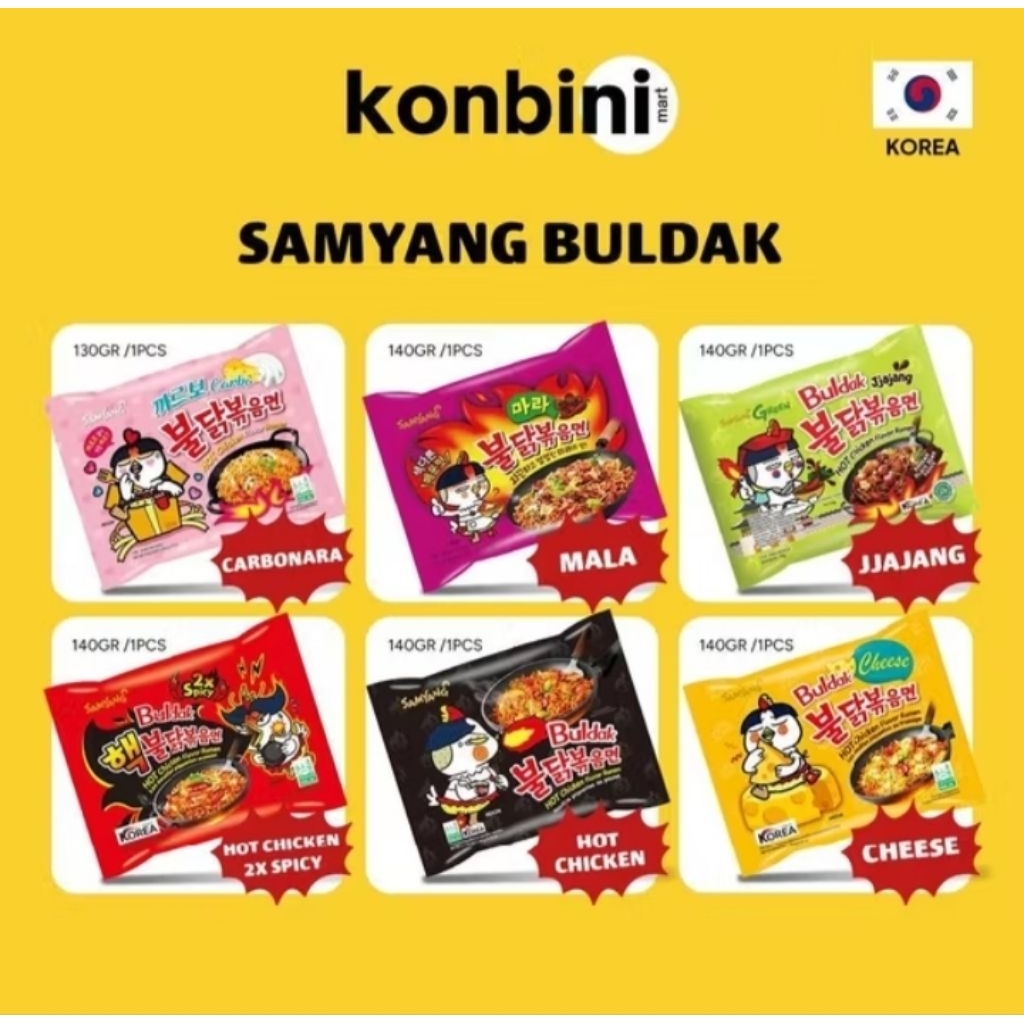 

Promo!!! KONBINI KOREA Samyang Mie Instant Korea All Variant