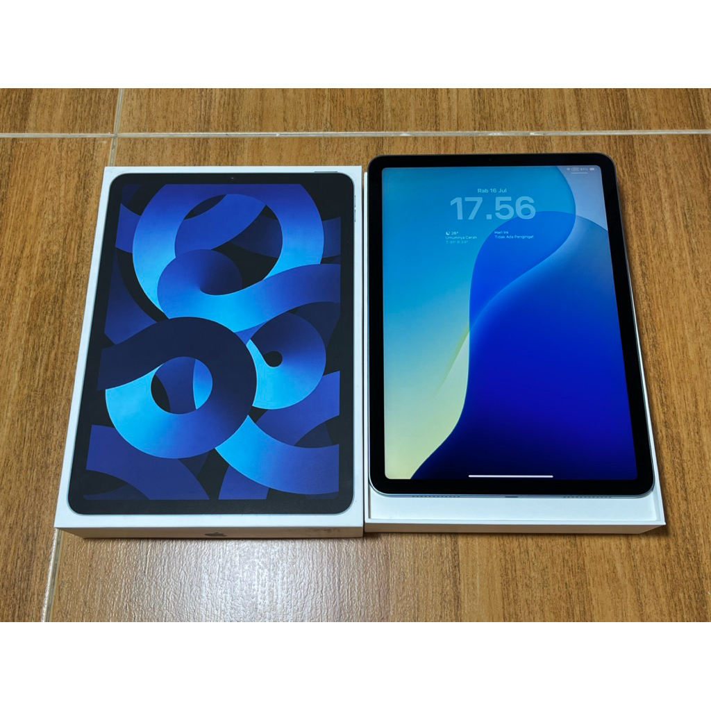 iPad Air Gen 5 10.9 2022 - M1 Chip 64GB - Blue Inter - Tablet Apple Preloved Bekas Mulus