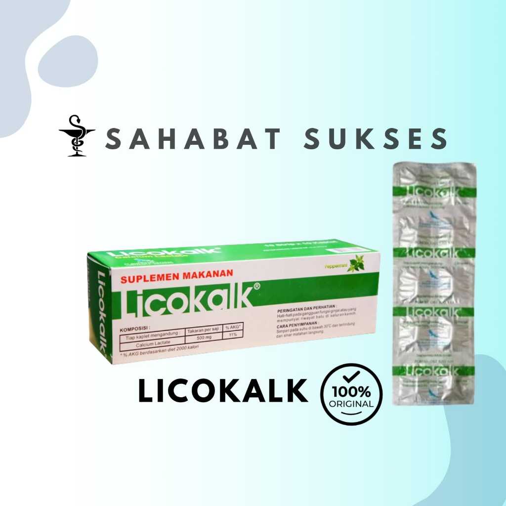 LICOKALK 1 BOX | 100 TABLET / Licokalk Plus Kalsium
