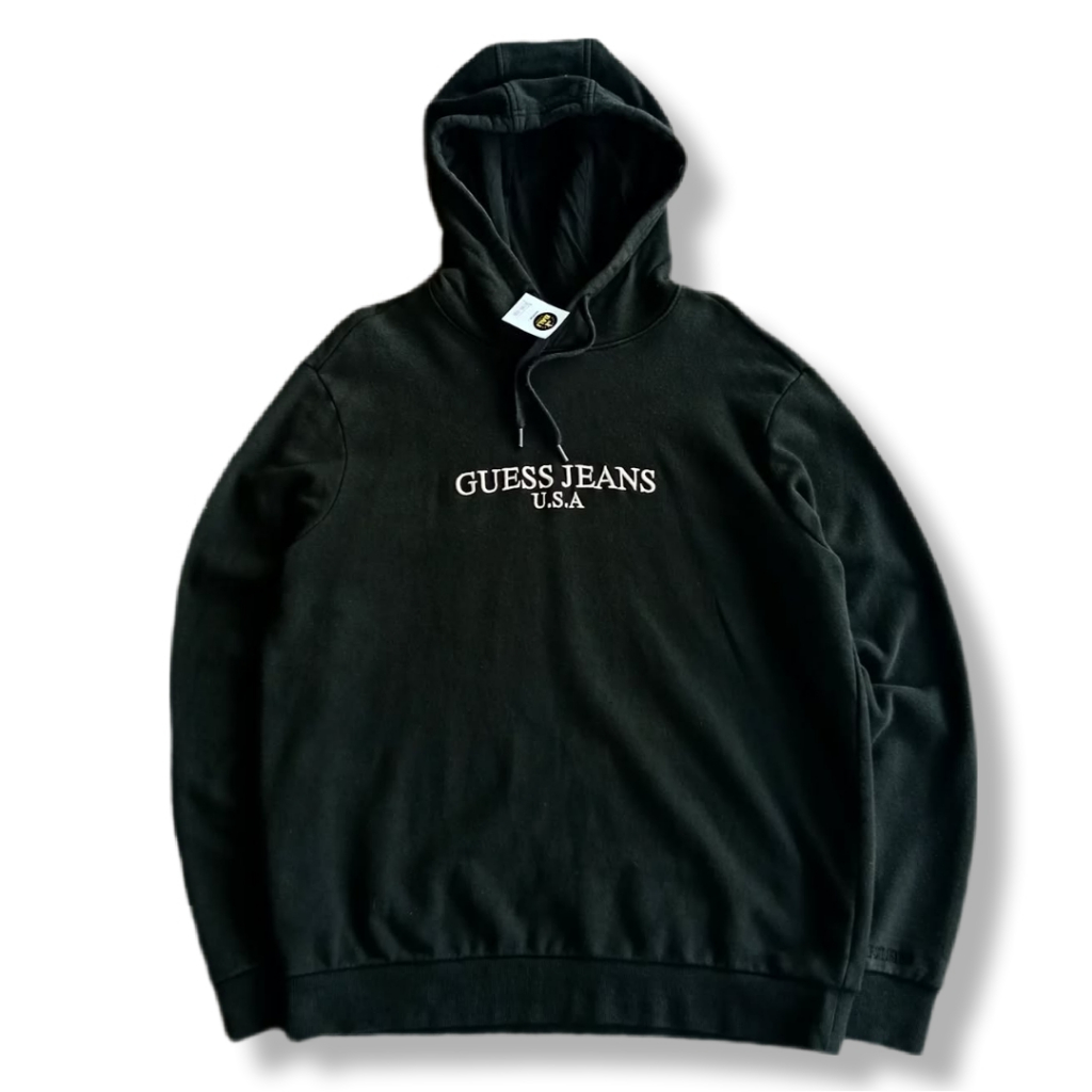GUESS JEANS USA BLACK PULL OVER HOODIE | OUTER | OUTERWEAR | CLWM