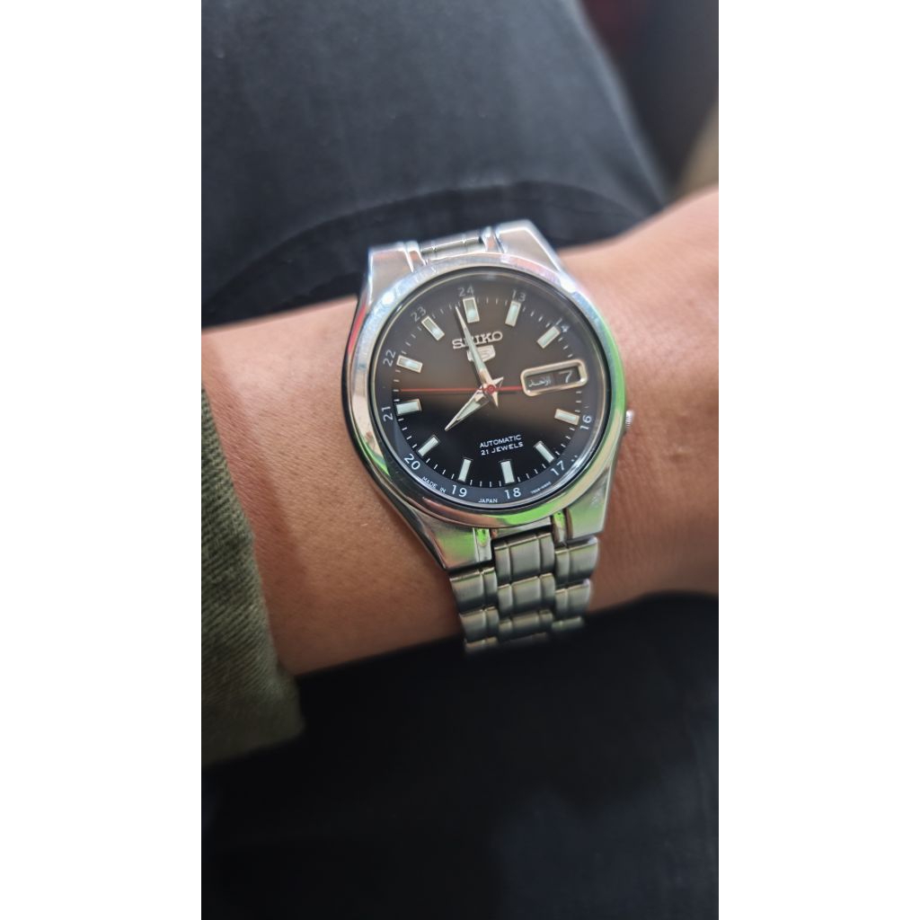 saiko 5 black dial automatic caliber 7s26 100%original