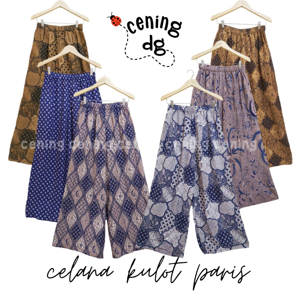 celana kulot batik bahan paris • cening grosir batik solo