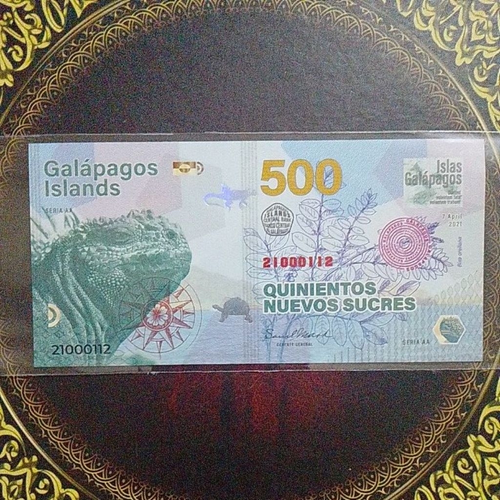 Uang Galapagos Islands 500 sucre polimer 2021 unc