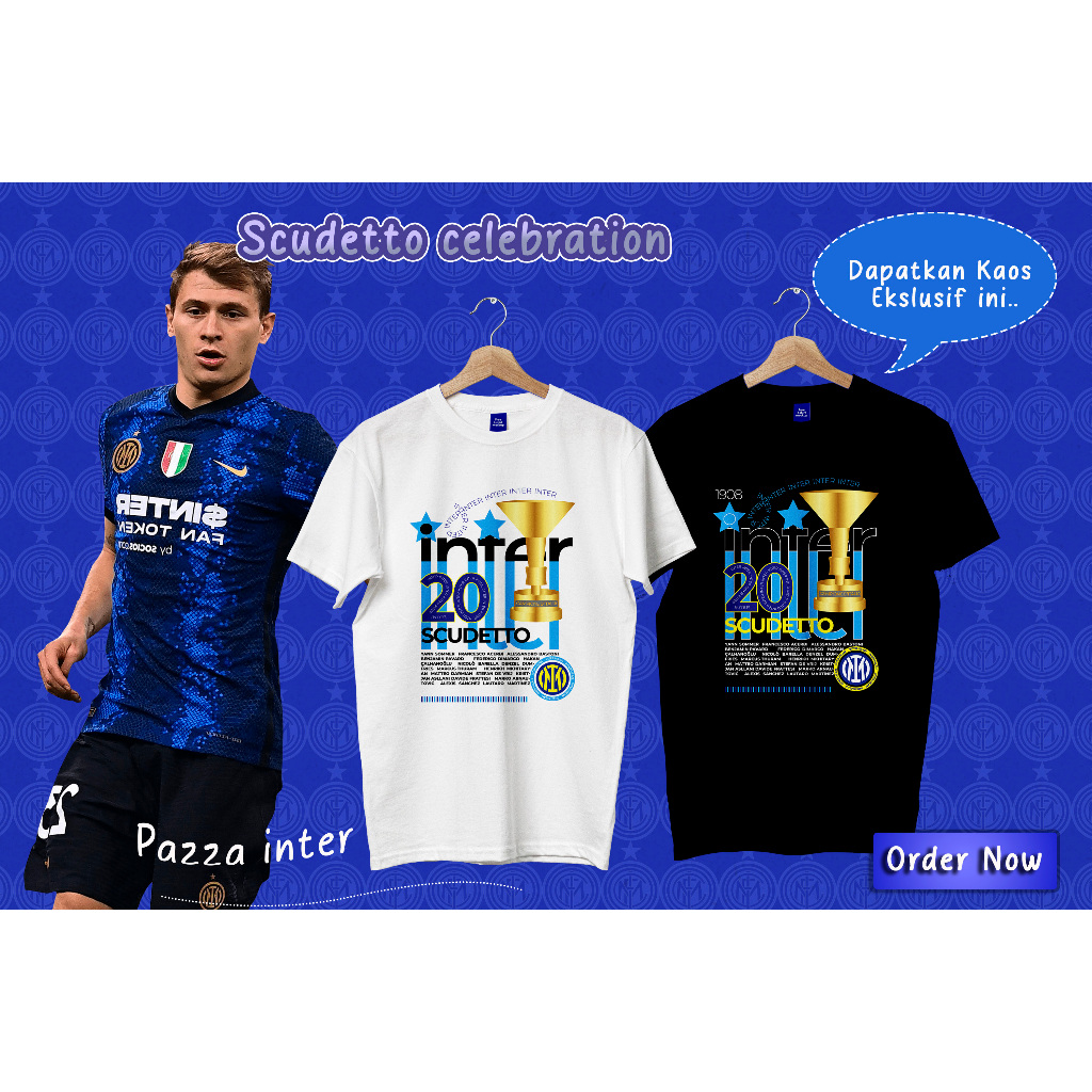 kaos istimewa scudetto ke 20 inter milan terbatas