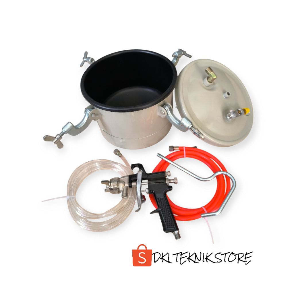 Alat Pengaduk Cat 5 Liter Paint Tank Air Regulator Paint Pot Spray Gun
