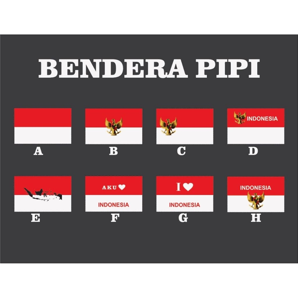 

sticker bendera pipi indonesia. bendera pipi murah