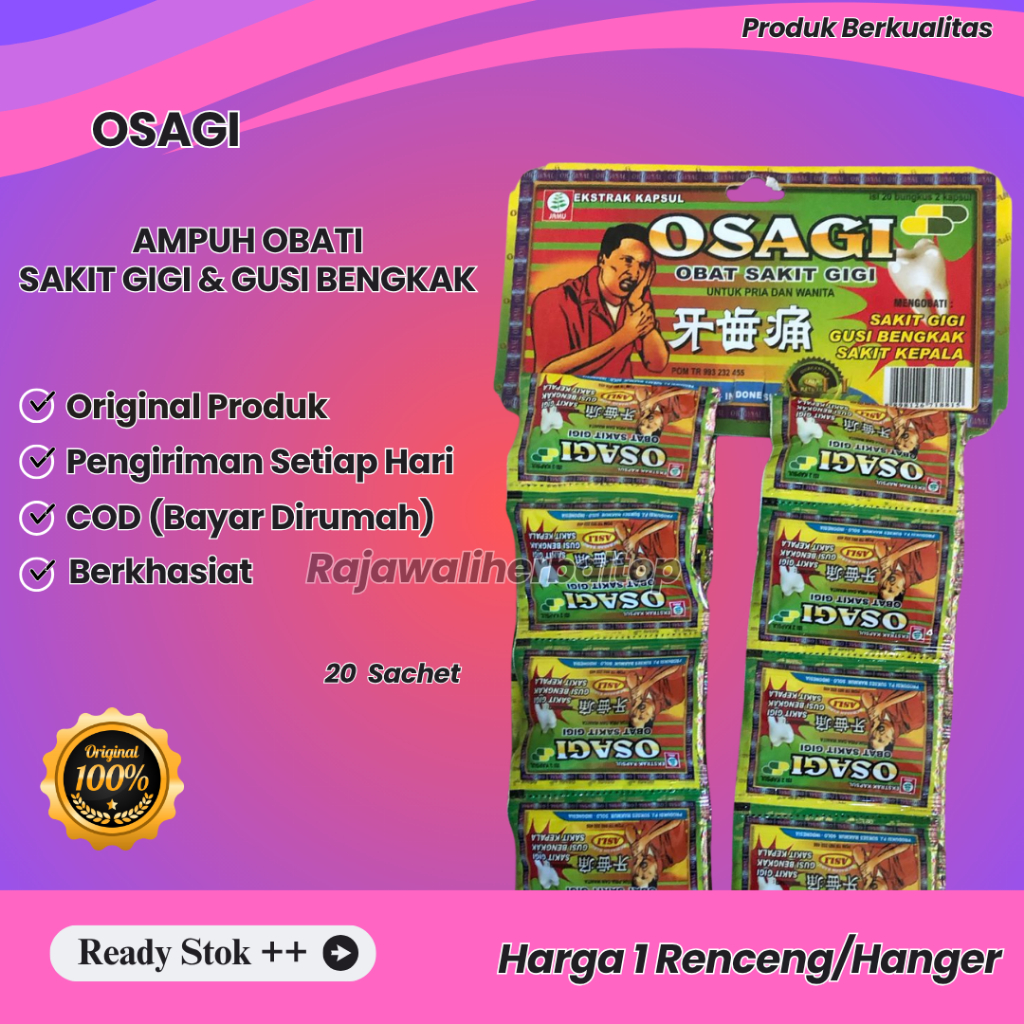 

OSAGI HIJAU KAPSUL ORIGINAL (OBAT SAKIT GIGI)