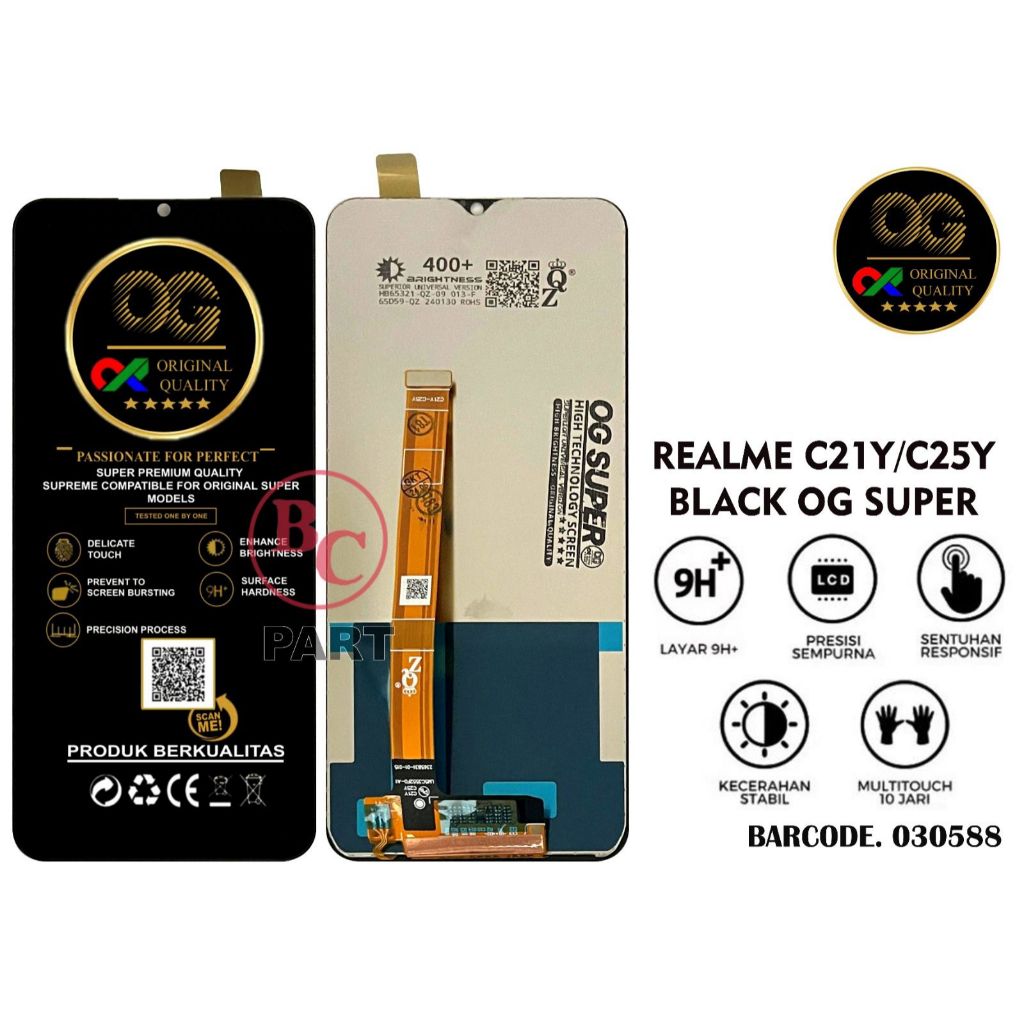 LCD TOUCHSCREEN REALME C21Y / C25Y  FULLSET ORIGINAL OG SUPER