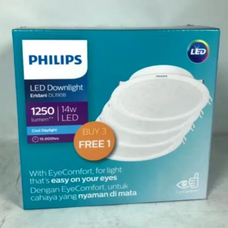 Philips Lampu LED Panel Downlight ERIDANI MultiPack 14W Inbow/Downlight LED Philips Eridani 14w puti