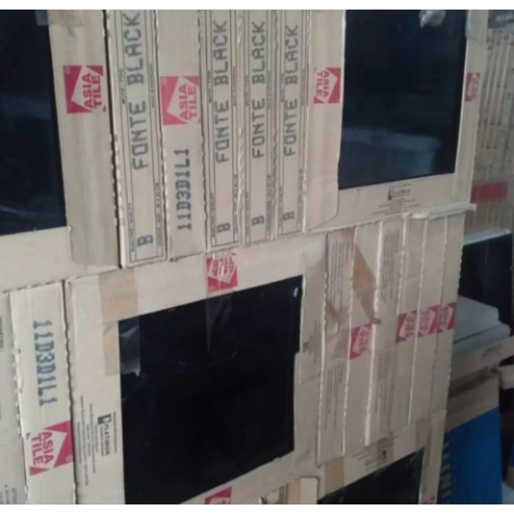 keramik hitam polos 40x40 Fonte black glosy kW B brand Asia tile