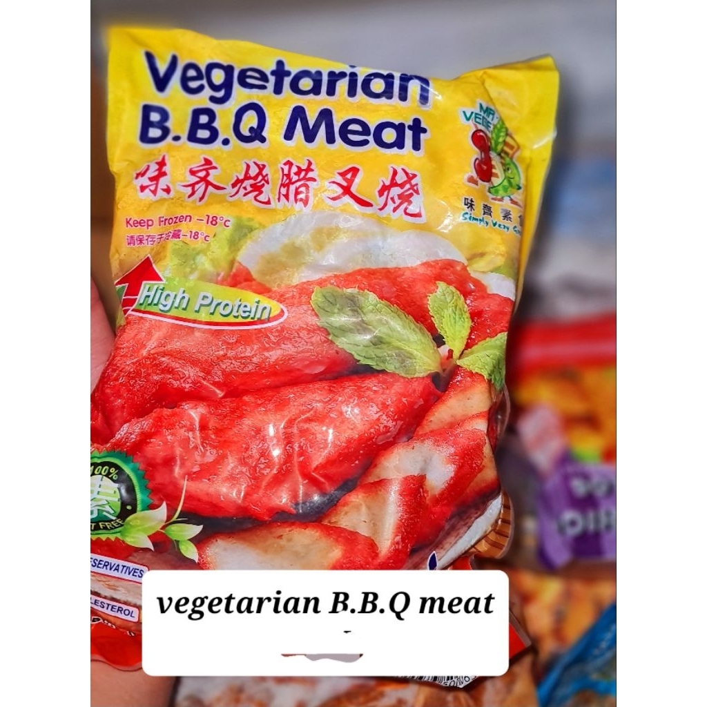 

VEGETARIAN BBQ MEAT MR VEGE/CHARSIU VEGETARIAN/CASIO VEGETARIAN MR VEGE KEMASAN 1 KG