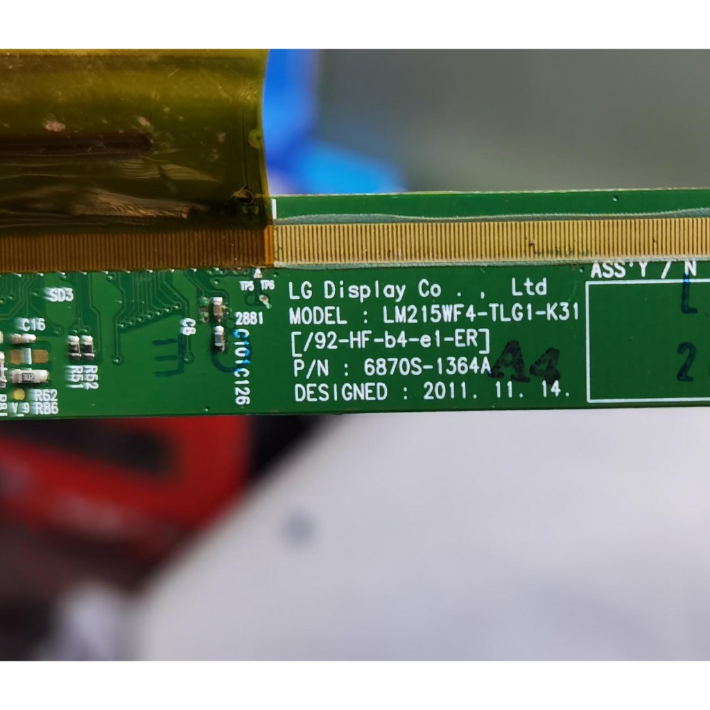 TCON LG LM215WF4-TLG1-K31 / LG 6870S-1364A / IC SW0657/ IC SM4041