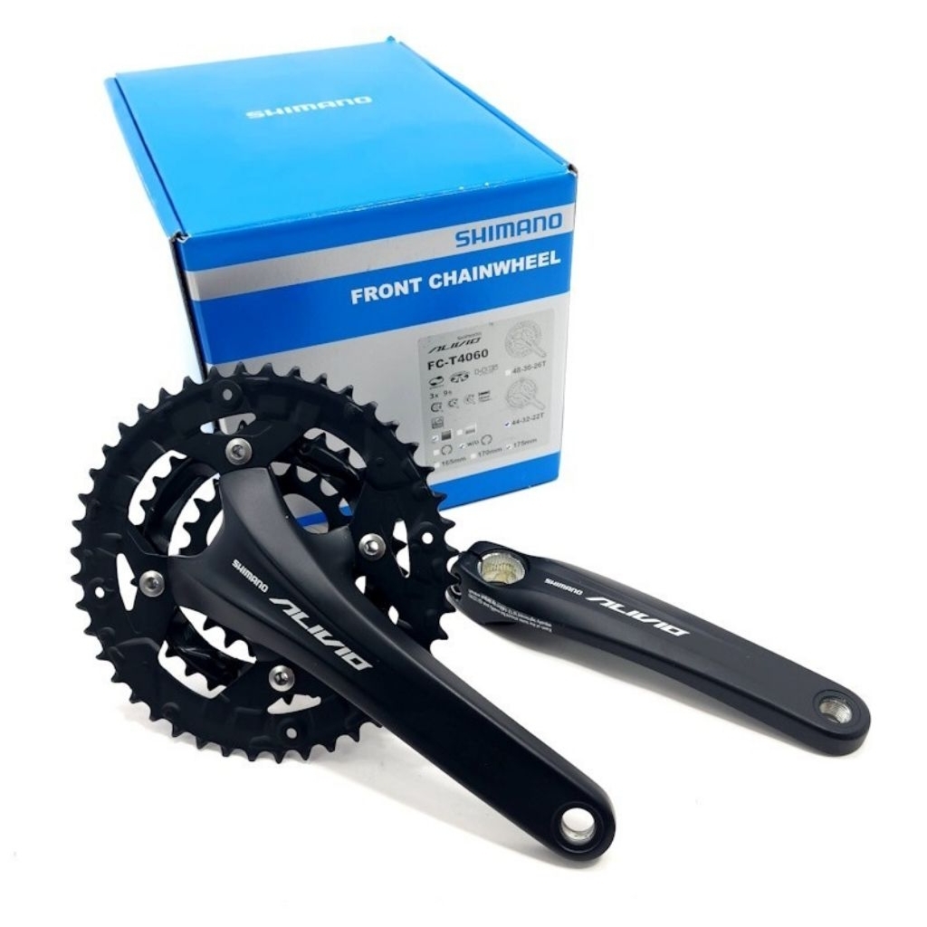 Crank shimano Alivio T4060-3speed 48-36-26t crank ht2 untuk mtb arm 170mm