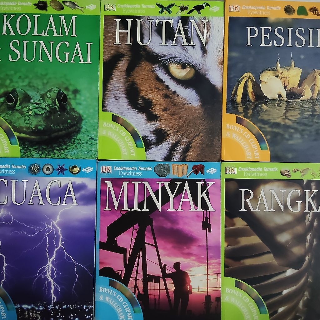 Buku Original • Ensiklopedia Tematis Eyewitness Eksklusif Seri Kolam dan Sungai / Hutan / Pesisir / 