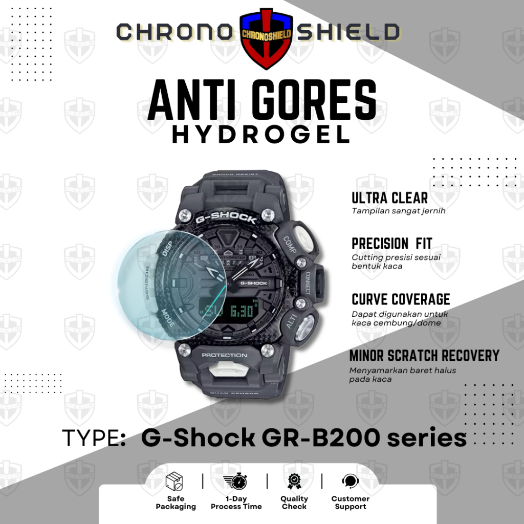 Anti Gores Hydrogel untuk Casio G-Shock GR B200 GR-B200