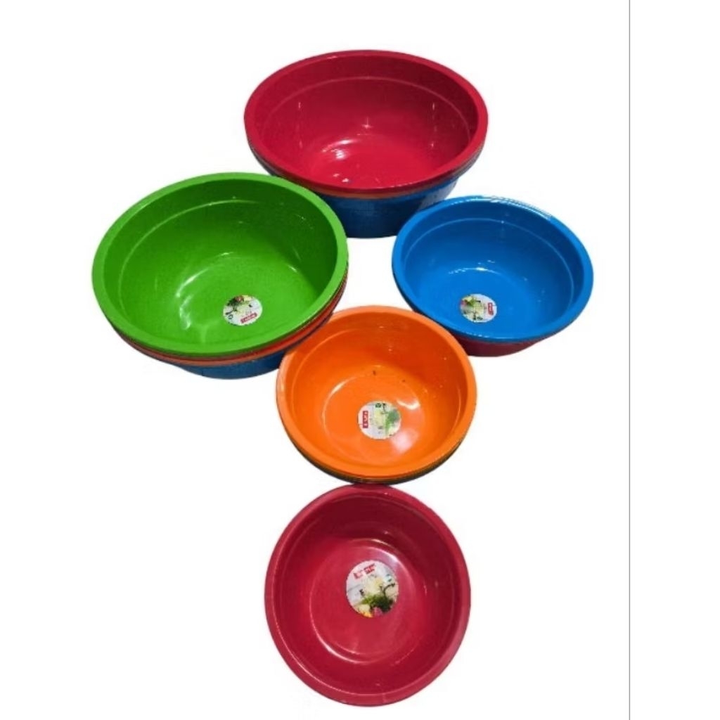 BASKOM LION STAR ORI TEBAL BERKUALITAS /BASIN / WADAH ADONAN PLASTIK FOOD GRADE