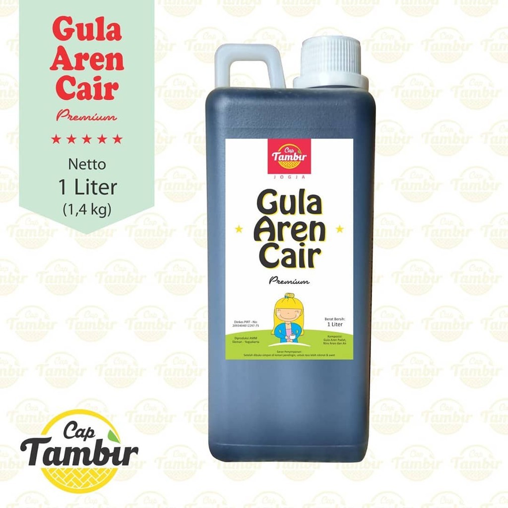 

Gula Aren Cair Asli 1 Liter (1400gr) Kemasan Jerigen Premium Quality / Gula Aren Cair