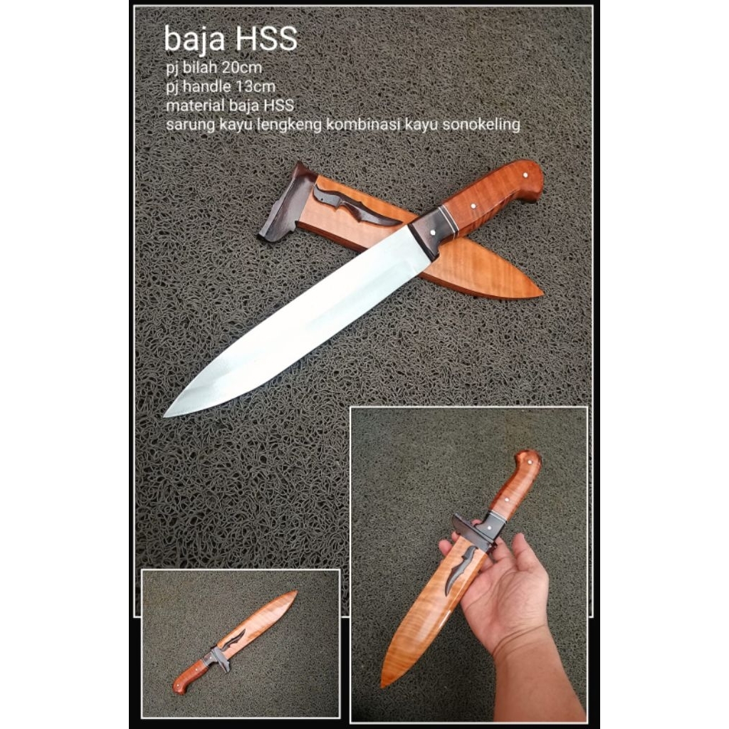 Pisau daging bahan hss fulltang