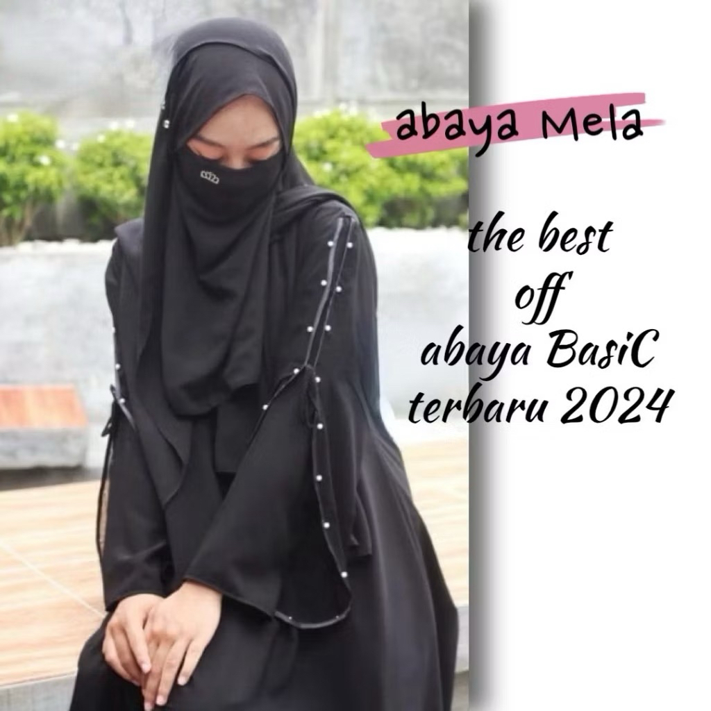abaya hitam gamis syari mella saudi wanita muslimah turkiy dubai..mewah elegan dan cantik