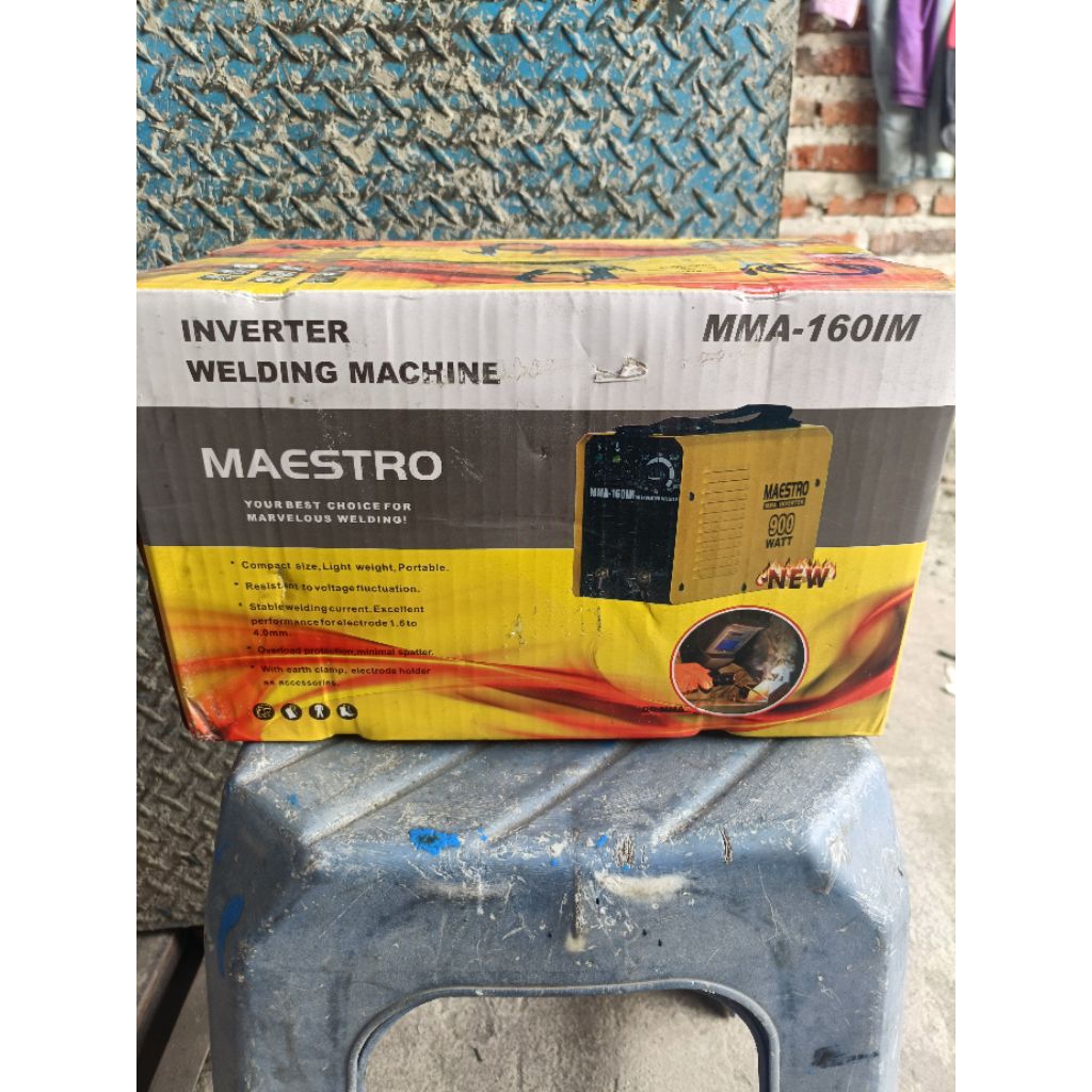 Mesin Las Inverter MMA 160 Ampere - 900watt - Maestro - Trafo Las Inverter MMA160IM