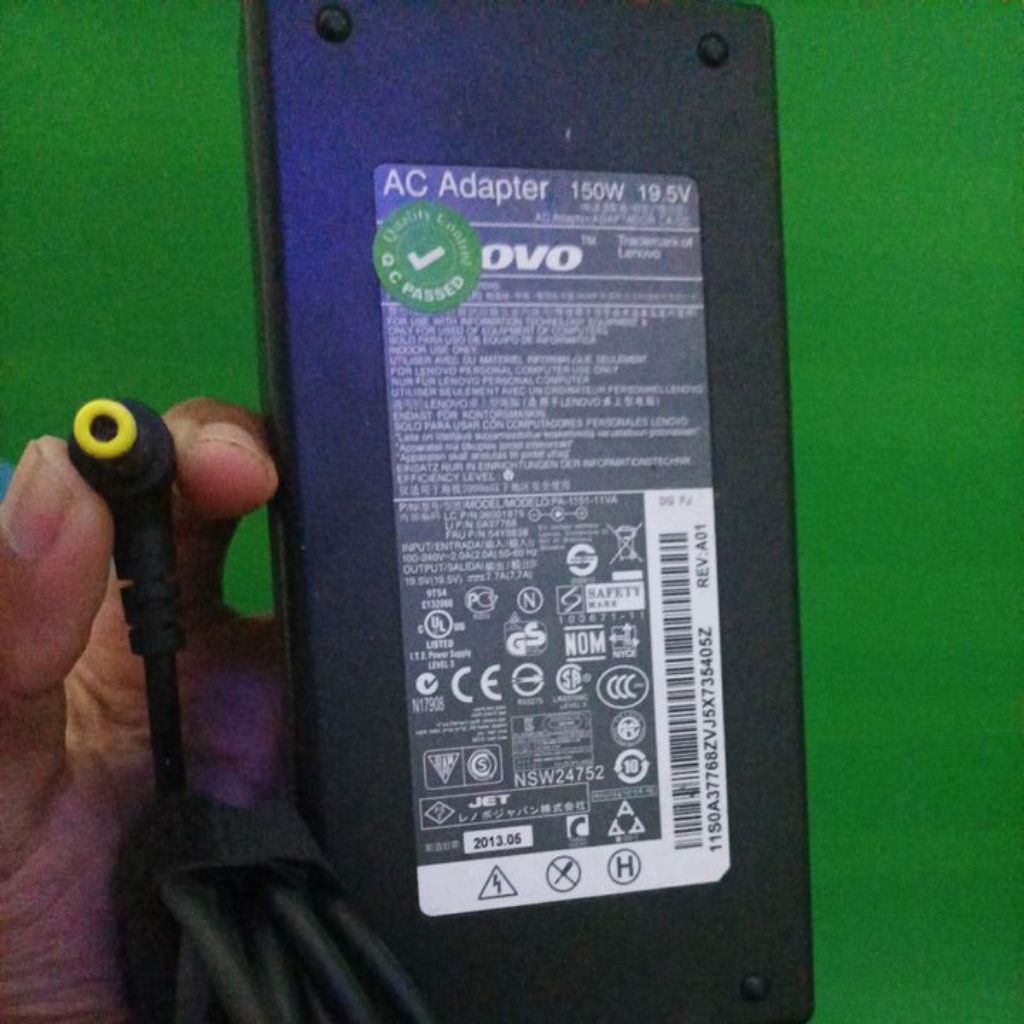Adaptor Charger Second PC All in one lenovo lubang kuning besar 19.5v 150w 135w 7,7a 6,7a