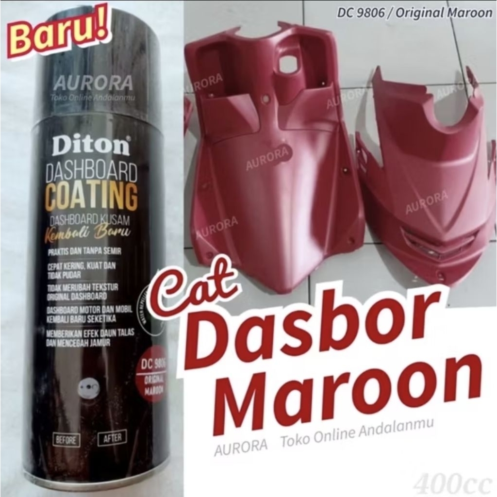 DITON PREMIUM DASHBOARD COATING DC 9805 ORIGINAL MAROON DC9805 cat kulit jeruk