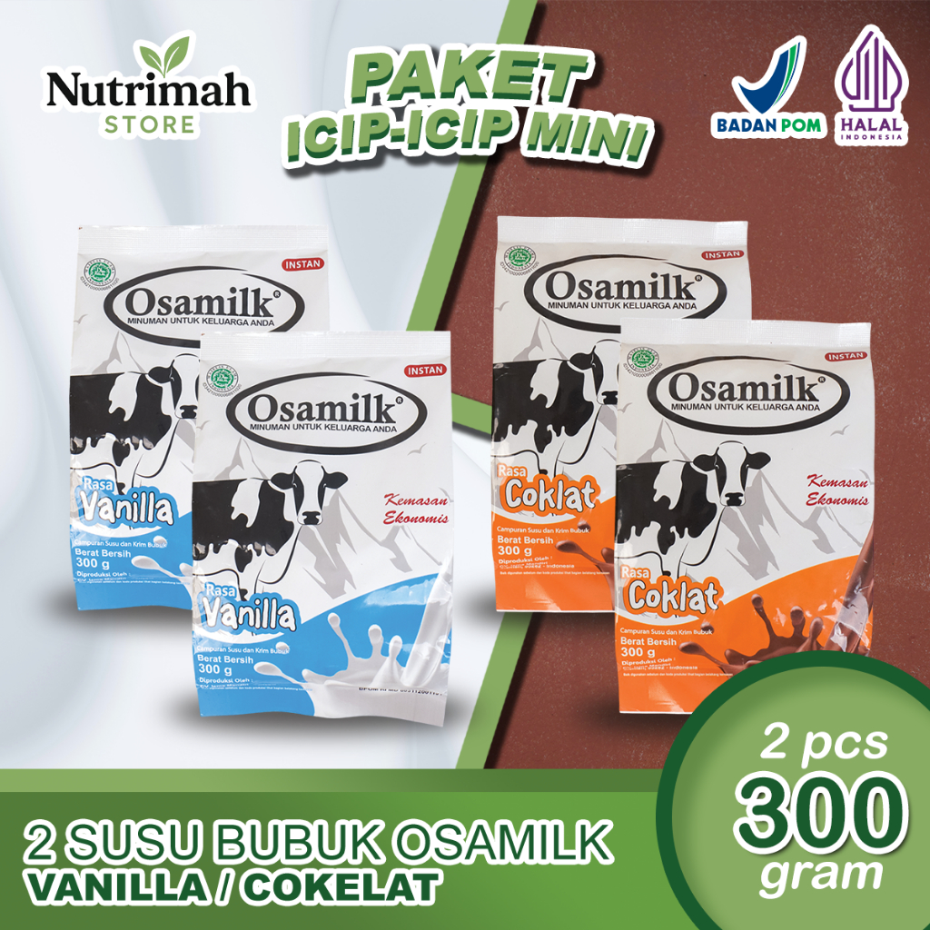 

Bundling Osamilk 300gr x2 Vanilla & Cokelat – Duo Manis Mini – Paket Coba-Coba