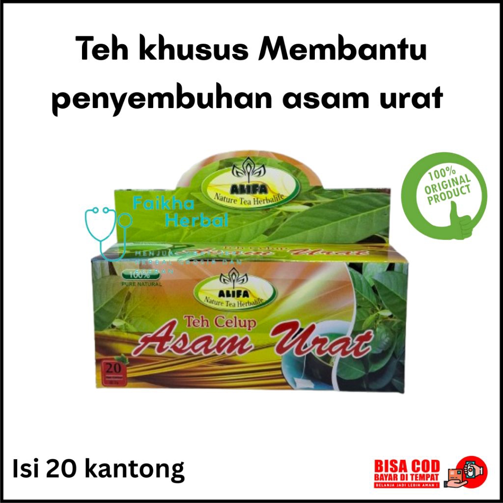 

Teh Asam Urat Ampuh Original Herbal Alifa Ampuh