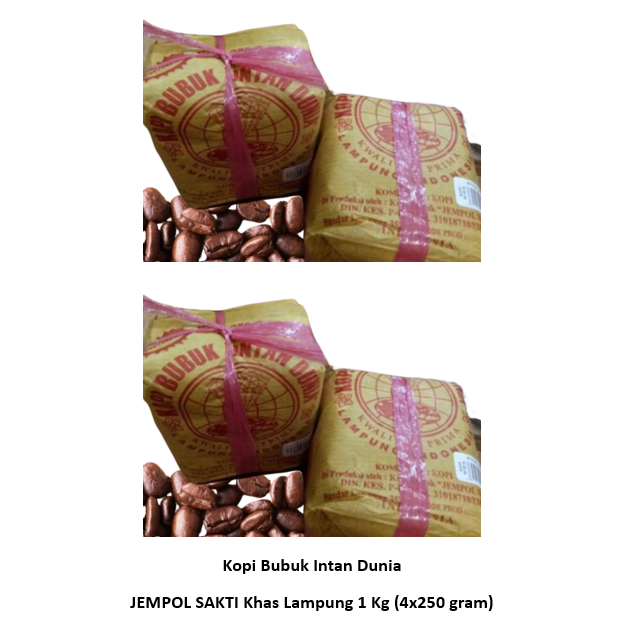 

Kopi Bubuk Intan Dunia JEMPOL SAKTI Khas Lampung 1 Kg (4x250 gram)