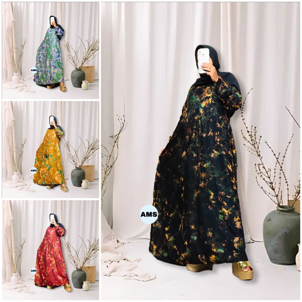 Gamis Twill Jumbo Ld 140cm Ori Tebal Premium Daster Twil Tuwil Abstrak Pelangi Batik Cap Pekalongan