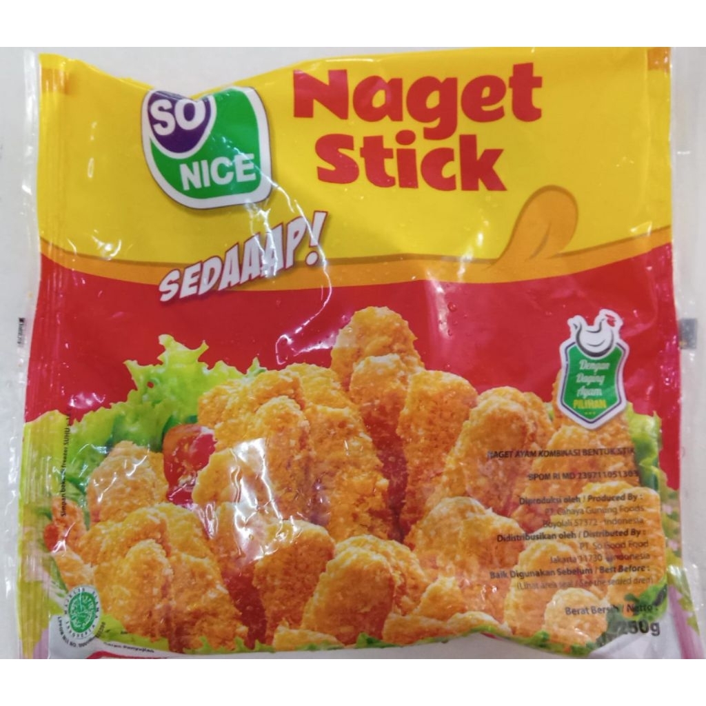 

So Nice Nugget Stik 250 gr Bogor Frozen