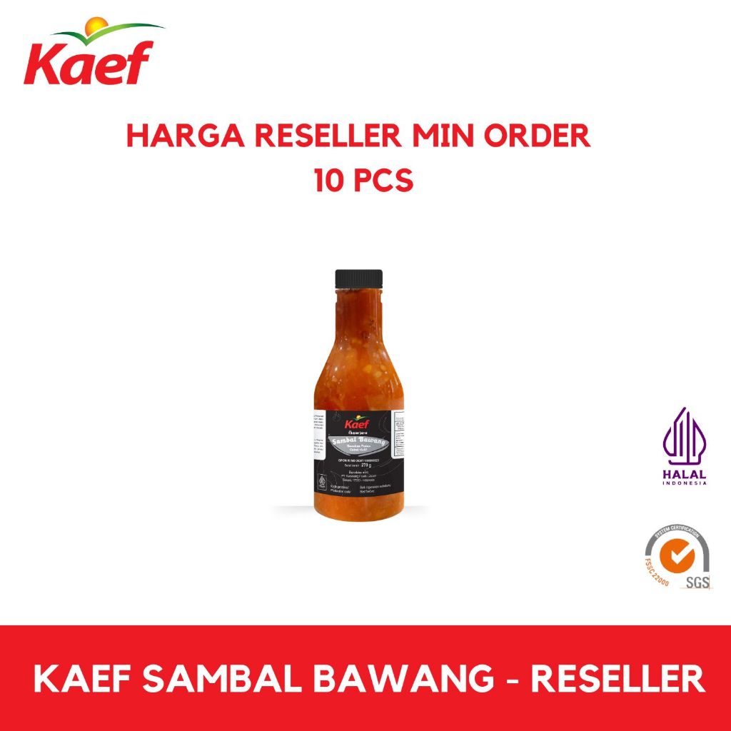 Sambal Bawang Kaef 270 gram | Kaef Sambal Bawang | Sambal Bawang Reseller Min Order 10 pcs