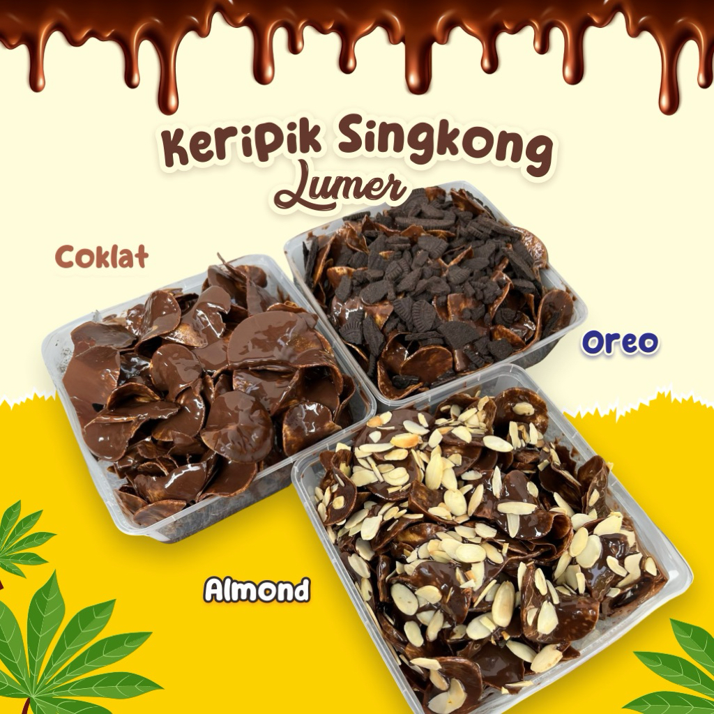 

keripik singkong lumer cassava chips box FULL COKLAT