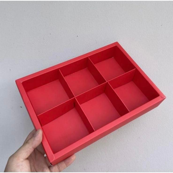 

(5 Pcs)Kotak Kue Bulan 100gr Box Mooncake Sekat 6 Dus Mid Autumn Festival 19x28x5cm