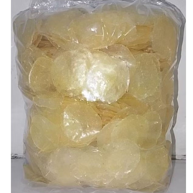 

Keripik kaca mentah bulat tipis