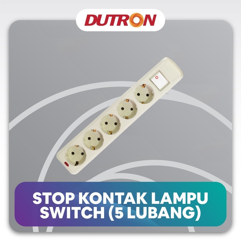Dutron Stop Kontak 3 / 4 / 5 Lubang + Saklar/Switch