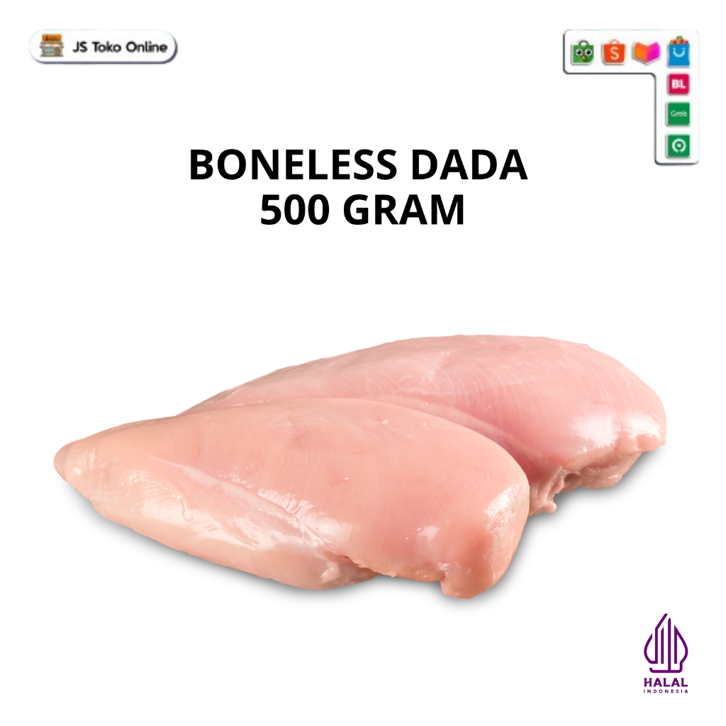 

Fillet Dada Ayam Tanpa Tulang dan Kulit 500 g Frozen