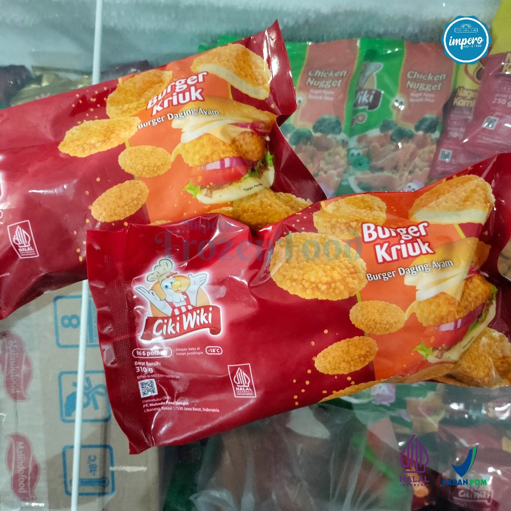 

Cikiwiki Nugget Burger Ayam Kriuk 310 gr Halal